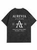 Men's Clothing Heavy Washed Cotton Short Sleeved T Shirt Casual Trend Unisex Summer Ins Black Round Neck Top Trendy Versatile Men's Half Sleeve_viptrois.com