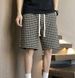 Men's Fashion Houndstooth Print Summer Shorts Casual High Street Loose Fit Five Point Leg Pants Trendy Retro Loungewear_viptrois.com