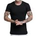 Men's Vertical Stripe Short Sleeve T-Shirt – Breathable Stretch Fit, Summer Sports & Casual Wear, Crew Neck Comfort For Gym & Outings_viptrois.com