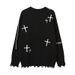 AK Men's Clothing | Autumn Winter New Street Fashion Design Sense Niche American Jacquard Tassel Couple Style Knitted_viptrois.com