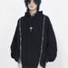 Star Zipper Hoodie Jacket For Men, Autumn Vintage Loose Top_viptrois.com