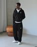 Men's Clothing Retro Y2k Street Trend Hip Hop Casual Elastic Waist Zipper Loose Solid Color Sports Casual Pants_viptrois.com
