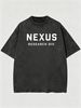 Men's Clothing Heavy Washed Cotton Short Sleeved T Shirt Casual Trend Unisex Summer Ins Black Round Neck Top Trendy Versatile Half Sleeve_viptrois.com
