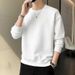 Men's Fleece-Lined Long Sleeve Sweatshirt – Heavyweight Pullover With Jacquard Letter Print (Oversized Fit, Winter-Ready)_viptrois.com