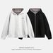 Men's Clothing Houndstooth Contrast Lining Hooded Sweatshirt Men's Autumn Heavy Retro Short Wide Trendy Brand Zipper Cardigan Jacket Coat_viptrois.com