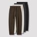 Men's Clothing Men's casual pants for autumn new trendy solid color basic loose drape straight suit pants_viptrois.com
