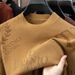 Autumn And Winter New Knitted T-shirt Long-sleeved Sweater Bottoming Shirt Men's Casual Top_viptrois.com