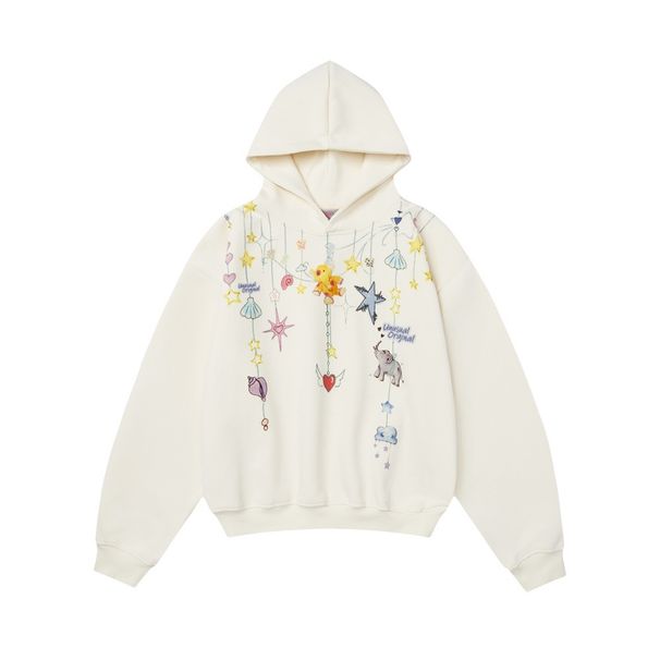 American Graffiti Creative Print Hoodie For Men Loose Pullover Spring Autumn Trendy Long Sleeve Sweatshirt With Design_viptrois.com