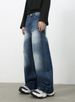 Men's Washed Loose Versatile Casual Straight Wide Leg Trousers_viptrois.com