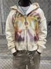 Streetwear Hip-Hop Graphic Hoodie With Rhinestone Zipper - Unisex Oversized Pullover For Men & Women_viptrois.com