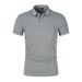 Cross-selling Solid-color Men's Polo Shirt, Large Size, Plain Fabric, Stand-up Collar T-shirt, Loose Short Sleeves_viptrois.com