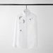 Dandelion & Butterfly Print Long Sleeve Casual Shirt Cotton White Shirt Collar Inelastic Regular Fit Single Breasted Workwear_viptrois.com