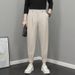 Men's Spring Casual Trousers Korean Style Slim Fit Harem Pants Jogger Legs Nine Point Cool Versatile Suit_viptrois.com
