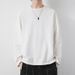 Cotton Long Sleeve T-Shirt Men, Sring New Solid Color Versatile Simle Base Shirt, Loose Fit For Youth, Coule Style_viptrois.com