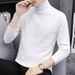 Pure Cotton 230g Thermal Underwear Base Shirt Spring Autumn High Neck Solid Color Long Sleeve T-Shirt Men's Breathable_viptrois.com