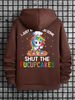 Men's Autumn And Winter Casual Fashionable Loose Hooded Sweatshirt With Cartoon Pattern Printed Warm Long Sleeved Pullover_viptrois.com