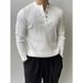 Monochrome Man- Spring And Autumn New Henry Collar Long Sleeve Knitted Sweater Men's Light Mature Slim Fit British Business Foreign_viptrois.com