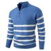 Loom Cross-Border Autumn Winter Men's Half-Zip Stand Collar Sweater European And American Fashion Thickened Pullover Long_viptrois.com