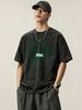 230g Washed Men Casual Tee ATHLETIC CLUB 1998 Vintage Letter Print Short Sleeve Loose Daily Streetwear T-Shirt_viptrois.com