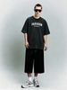 Vintage Washed Double-Sided Print Globe Arch Letter Slogan Heavyweight 230g Cotton T-Shirt Men's Casual Streetwear Tee_viptrois.com