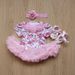 One Year Old Baby Birthday Gift High Quality Cotton Romper Dress Gold Shoes Crown Headwear Three Piece Set_viptrois.com