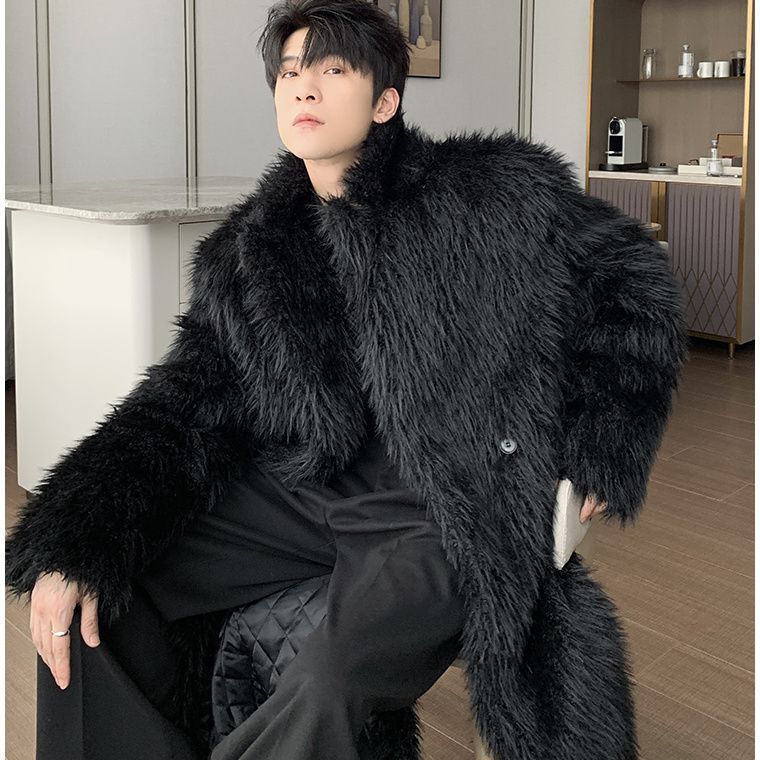 Men's Clothing men's autumn and winter new fashion leather coat fox winter coat thick warm fur windbreaker_viptrois.com