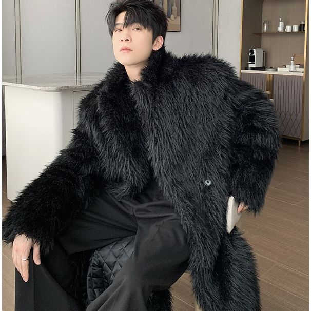 Men's Clothing men's autumn and winter new fashion leather coat fox winter coat thick warm fur windbreaker_viptrois.com