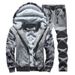 Men's Clothing Men's Plus Size Winter Fleece Hoodie & Jogger Set - Warm Thickened Casual Tracksuit For Big & Tall (Dark Blue, Dark Grey, Light Grey)_viptrois.com