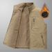 Men's Thickened Reversible Fleece Winter Warm Sleeveless Stand Collar Outdoor Casual Vest_viptrois.com