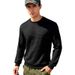 Men's Casual Long Sleeve Pullover Sweatshirt - Loose Fit, Breathable Polyester, Stylish Jacquard Design For Spring & Fall_viptrois.com