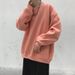 Pure Pure Casual Fleece Sweatshirt Men, Loose Fit, Autumn Season, Hong Kong Style, Couple Outfit, Korean Trend, Oversized Round_viptrois.com