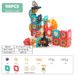 Mother & Kids Building Blocks Marble Run Toy Set - STEM Educational Construction Kit For Kids With Colorful Tracks & Rolling Balls (49PCS/76PCS/98PCS)_viptrois.com