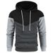 Autumn And Winter Loose Velvet Warm Casual Sports Pullover Long Sleeve Men's Color Matching Hoodie Sweater_viptrois.com