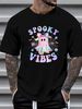 Spooky Vibes Ghost Retro Halloween Boo Boo Crew T-Shirt Fashion Comfortable Slightly Unisex Breathable Graphic Female Top For Everyday Wear Streetwear Stylish Stretched Print Round Neck Short Sleeve Casual Designer Clothes Summer_viptrois.com