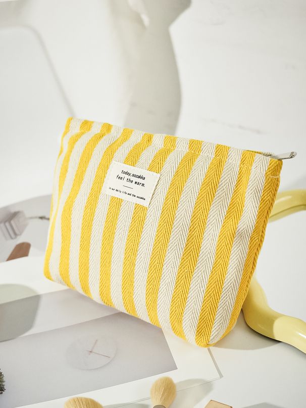 Berger Luggage Managed Supply Exclusively For Striped Cosmetic Bag Hand Held Large Capacity Wash Storage_viptrois.com
