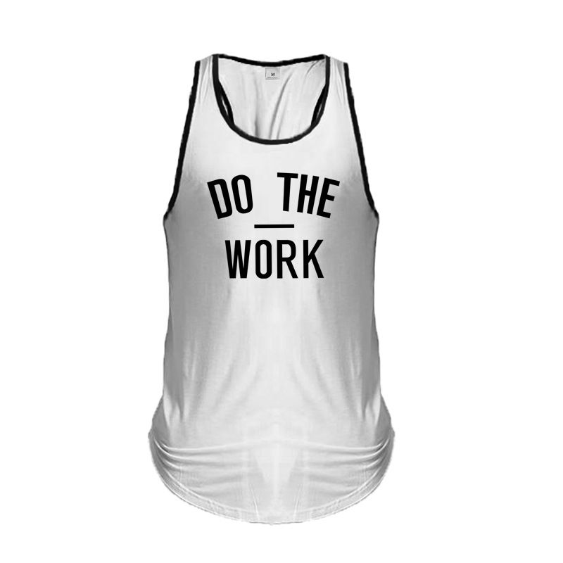 Men's Fitness Patchwork Vest Summer Cotton Sweat-wicking Breathable Sleeveless I-back Slim Stretch Top T-shirt_viptrois.com