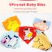 5Pcs/Set Baby Bibs Triangle Double Cotton Bandana Bibs Baby Boys Girls Babador Feeding Smock Infant Burp Cloth Baby Saliva Towel_viptrois.com