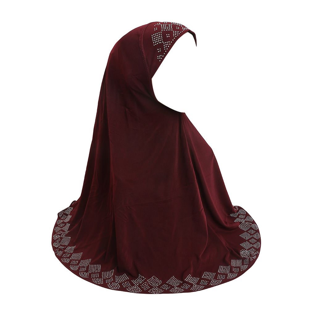 Medium 70cm hot diamond hat Malay gauze scarf H146_viptrois.com