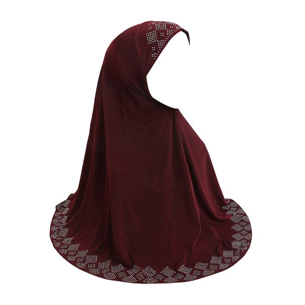 Medium 70cm hot diamond hat Malay gauze scarf H146_viptrois.com