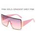Trendy Large Frame Connected Sunglasses Women, Square Frameless Ocean Film Sunglasses, Personalized Street Photos,_viptrois.com