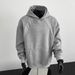 Oversized Hooded Sweatshirt For Men – Drop Shoulder & Colorblock Design (White, Heather Grey, Charcoal, Black)_viptrois.com