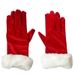 Christmas sock Short canary and white wool gloves Christmas gala ceremonial performance gloves Winter gloves_viptrois.com