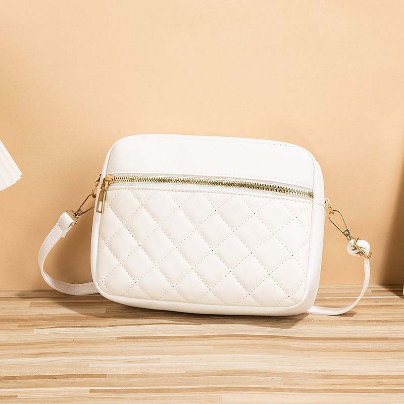 Women's Quilted Square Shoulder Bag - Stylish Casual Crossbody Purse For Daily Use & Work (Diamond Pattern Designer Handbag)_viptrois.com