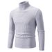 Minimalist High-Neck Sweater – Slim Fit Knit Top For Layering & Standalone Wear_viptrois.com
