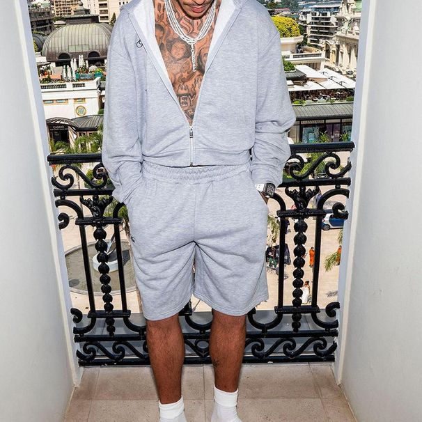 Russian Casual Hooded Jacket Loose Men's Shorts Suit_viptrois.com