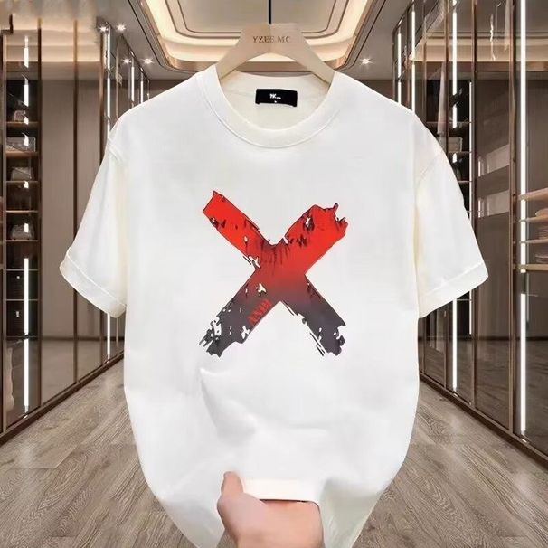 Summer Shirt Pure Cotton Bottoming Round Neck T-shirt Loose Casual American Men's And Women's Short Sleeves Retro_viptrois.com