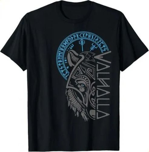 T-shirtvalhalla Wolf Mask Odin 2026 Runes Norse Compass Viking_viptrois.com