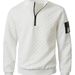 Men's Tactical Fleece Jacket - Warm Stand Collar Zip-Up Pullover With Checkerboard Design, Outdoor & Streetwear_viptrois.com
