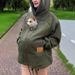 Men's Fleece-Lined Hoodie – Oversized Sherpa Pullover With Drawstring Hood, Thick & Warm For Winter (Black/Army Green, S-3XL)_viptrois.com