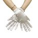 Unisex Bridal short four way stretch shiny satin dress gloves suitable for ladies to attend dinner dances/church/weddings_viptrois.com